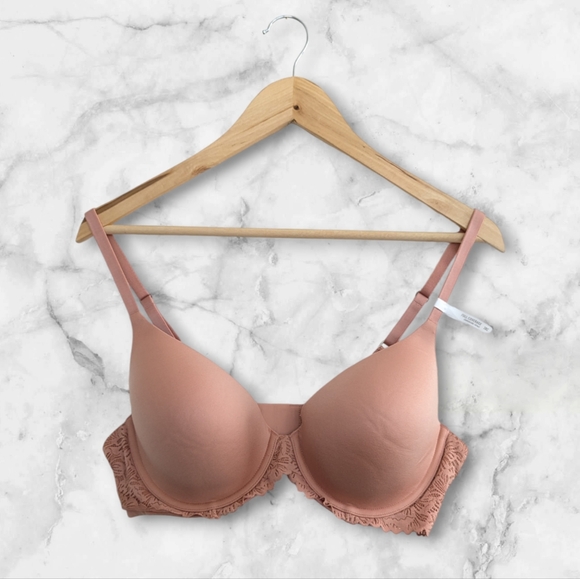aerie Other - Aerie Full Coverage Wired Lace Bra Pink Peach 38C